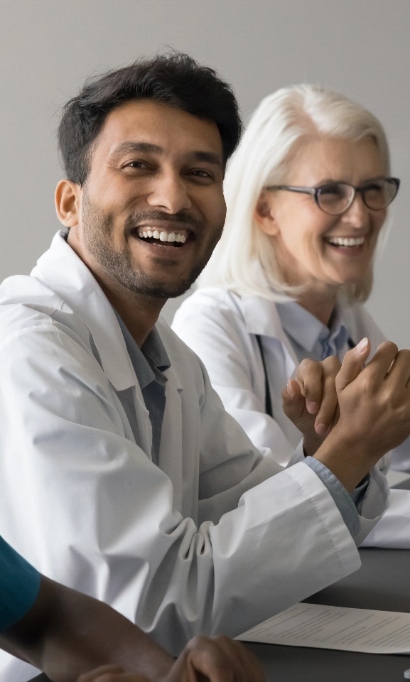 Medical professionals in boardroom