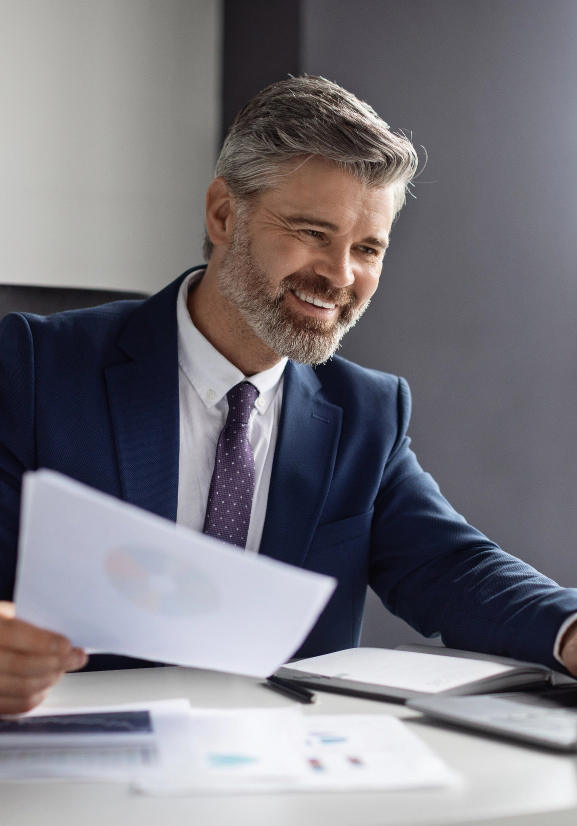 Professional business man smiling